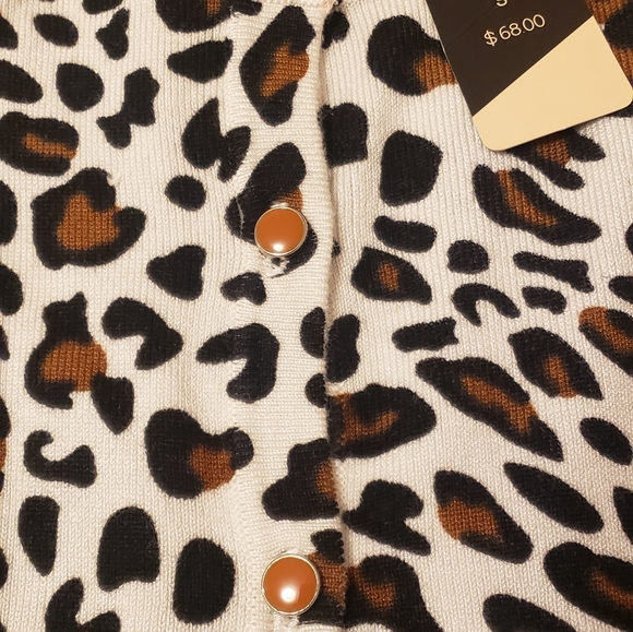 NWT Ava Paige leopard print cardigan, S - Picture 5 of 5